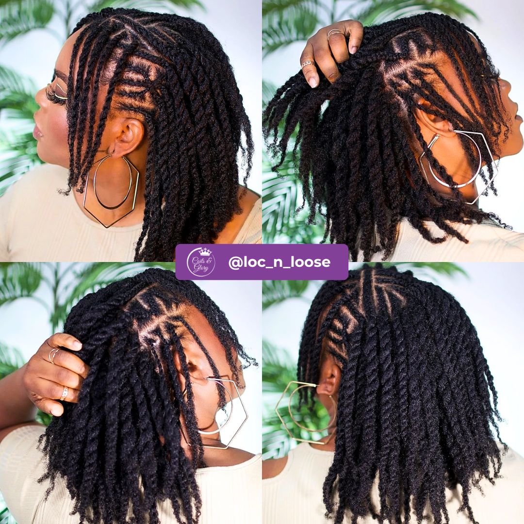 two strand twist hairstyle on teenage girl