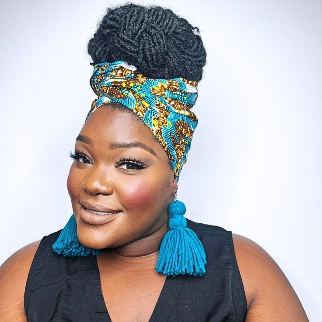 headwrap on locs hairstyle
