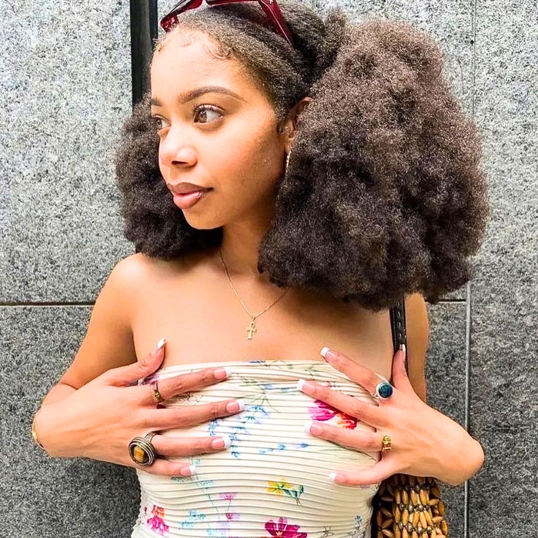 natural curly hair on black teens