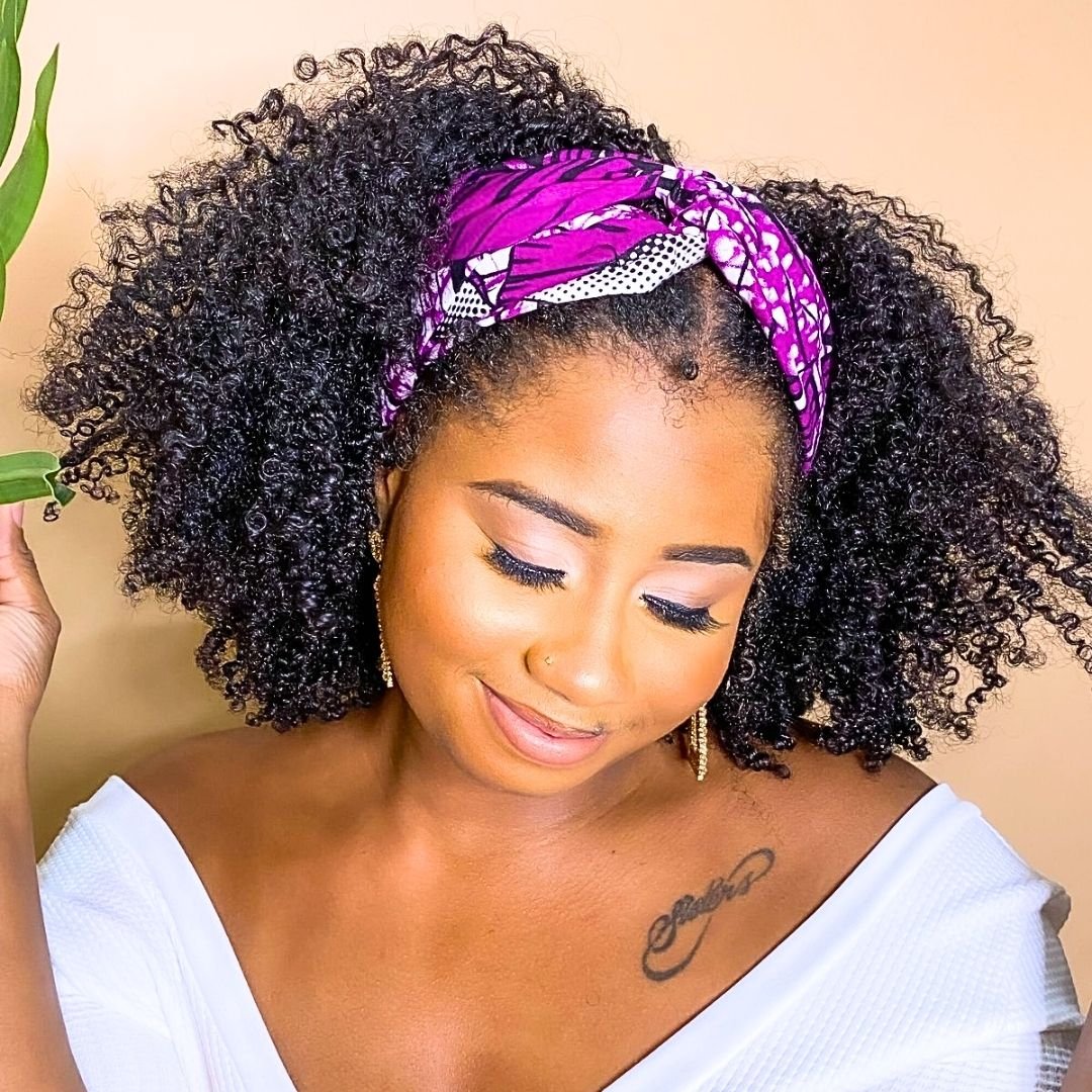 head scarf on short natural hair