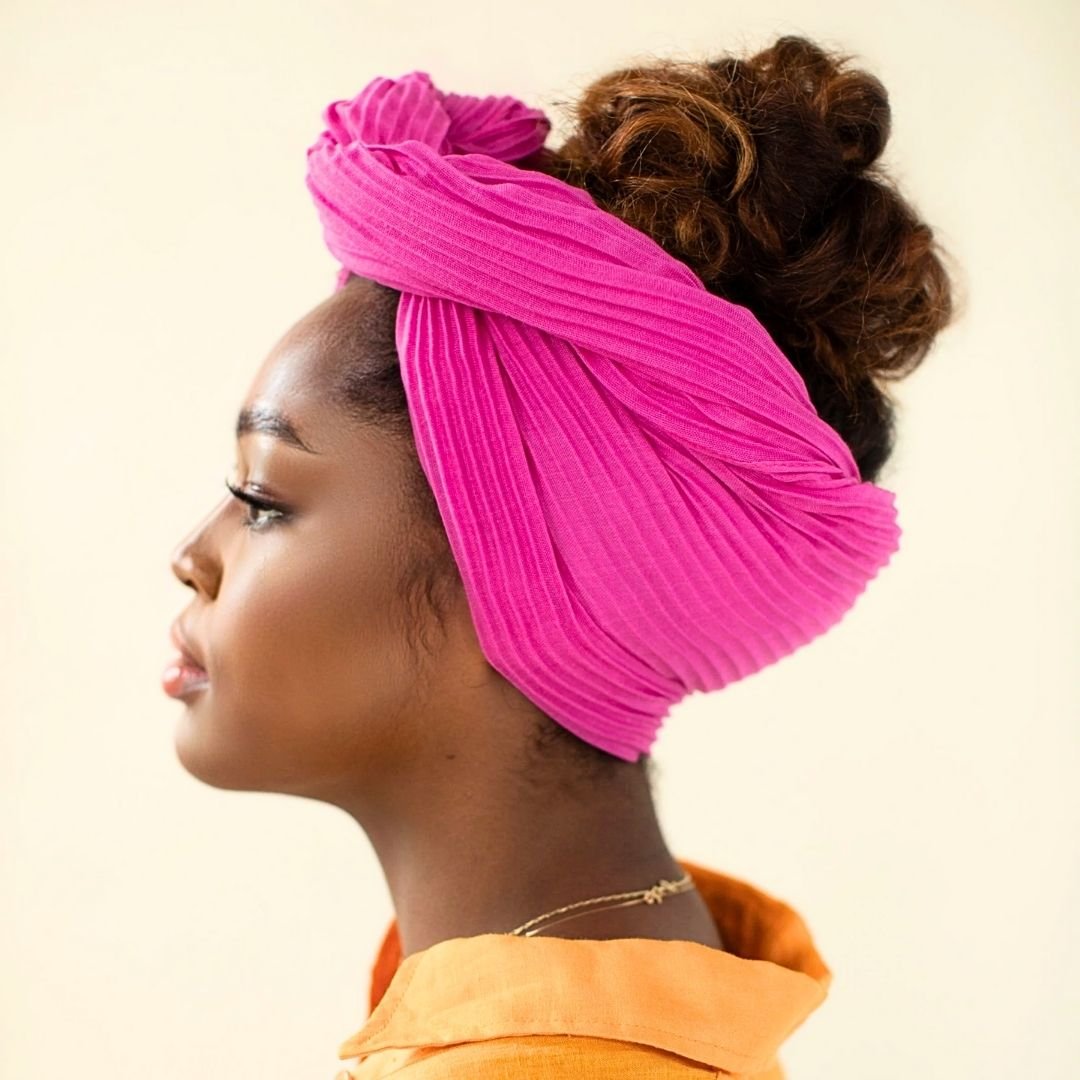 head scarf style on short hair