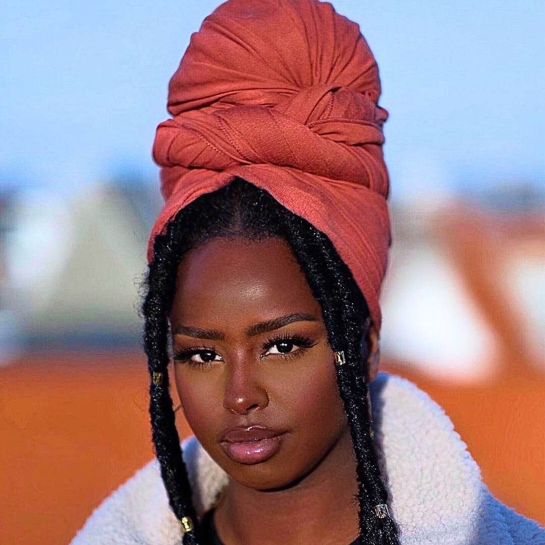 headwrap on locs