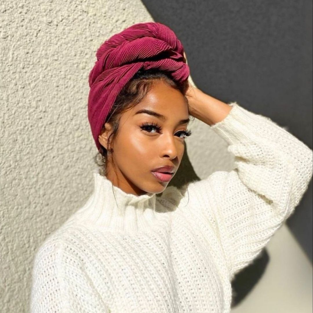 head wrap style on black hair