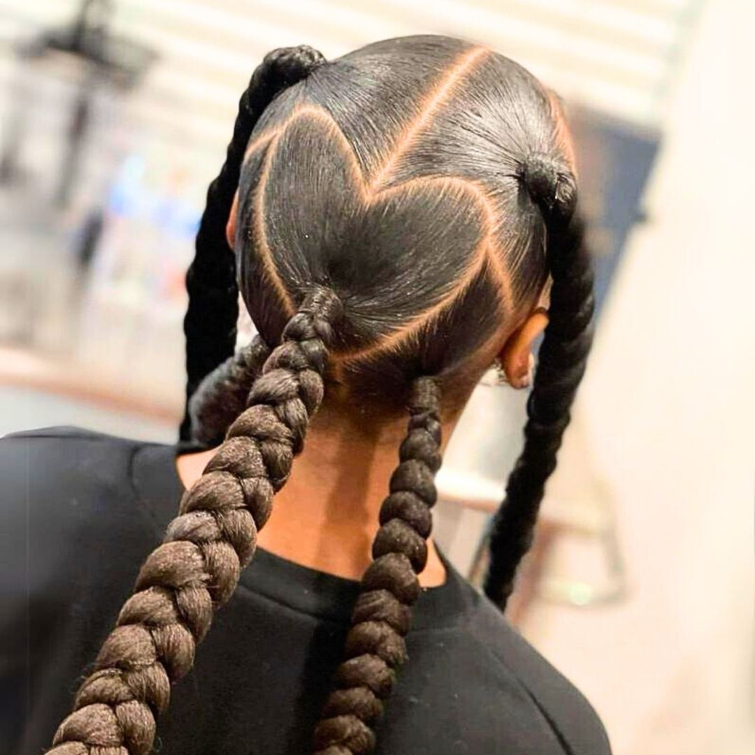 Cute braids on teenager