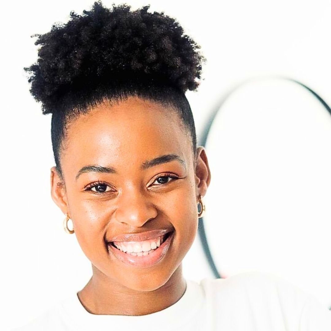 simple bun natural hairstyle on black women
