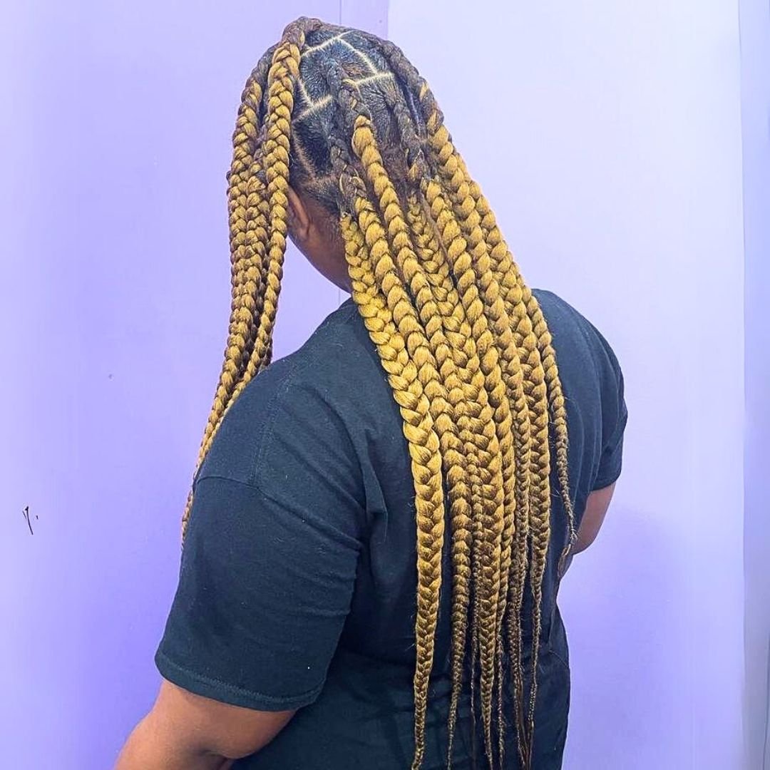 Knotless box braids hairstyle