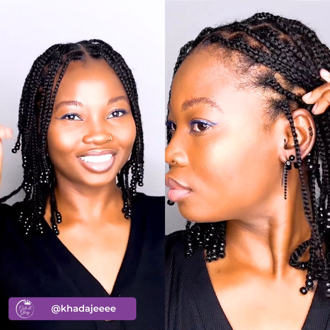 short box braids on black women