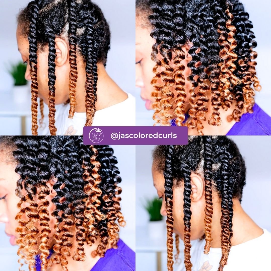 two strand twist out on black women
