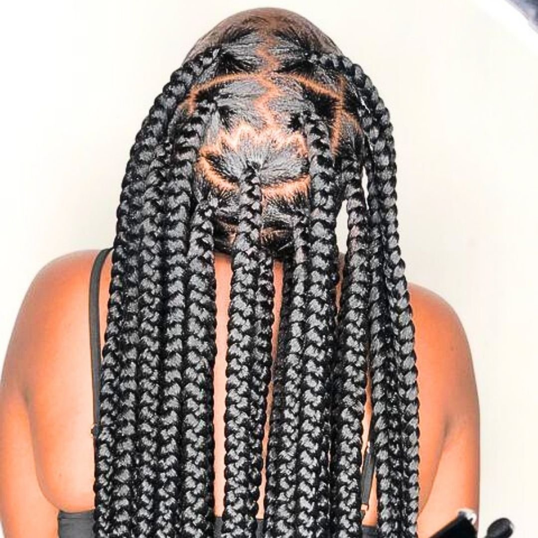 freestyle jumbo braids hairstyle