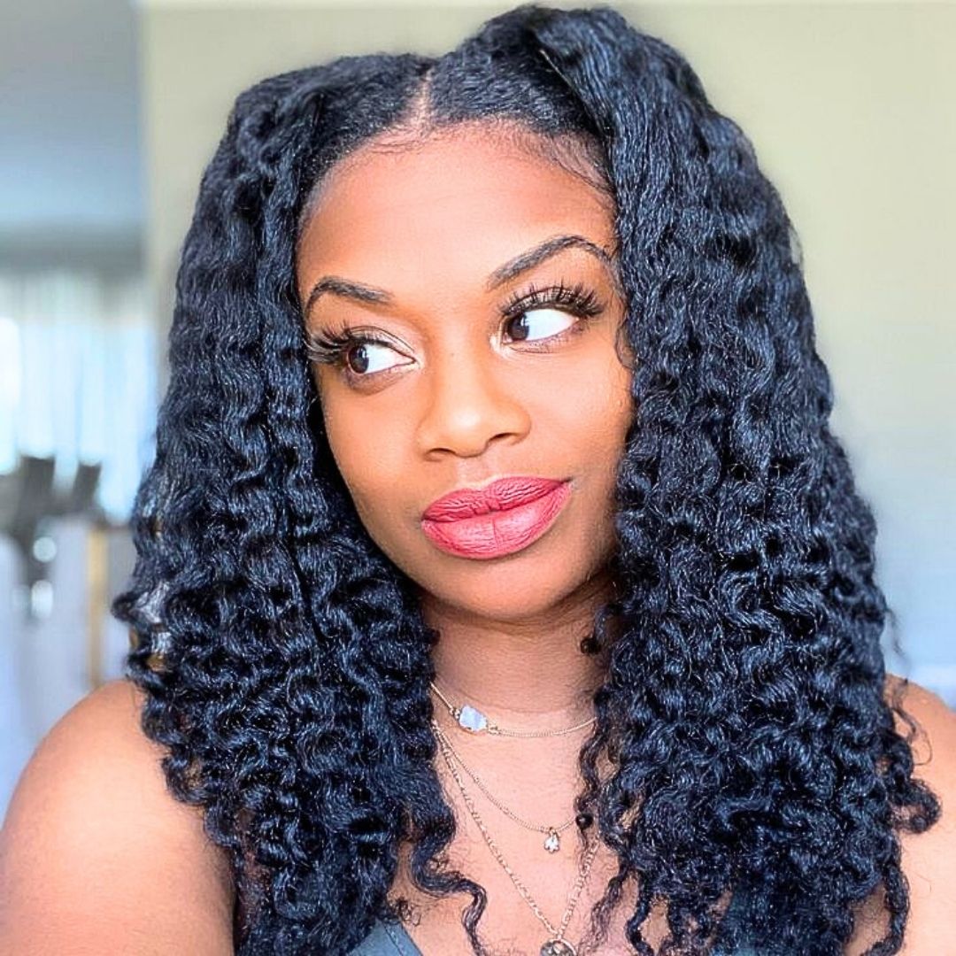 middle part twist out on black girls