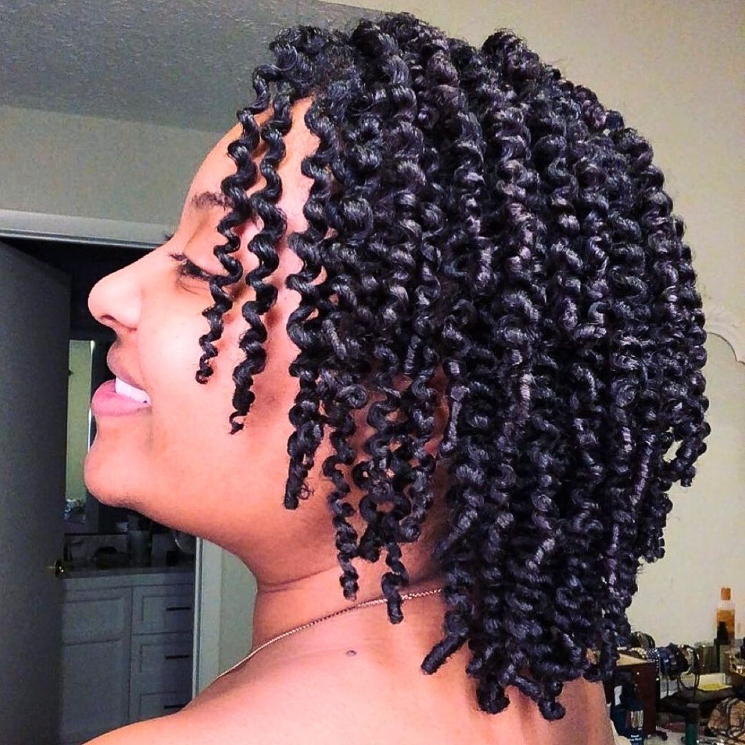 short natural twist out for black women