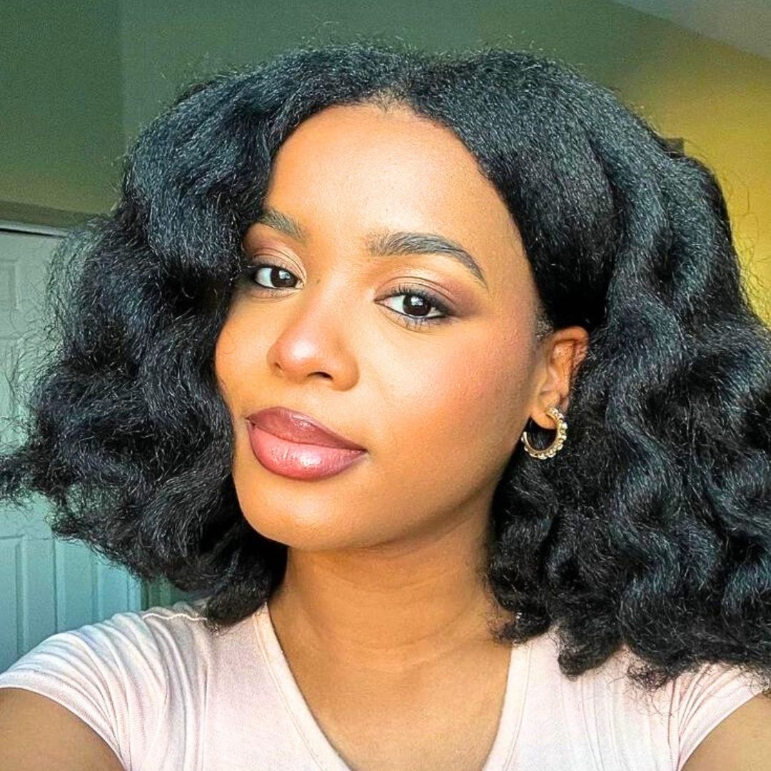 short curly twists out on black girl