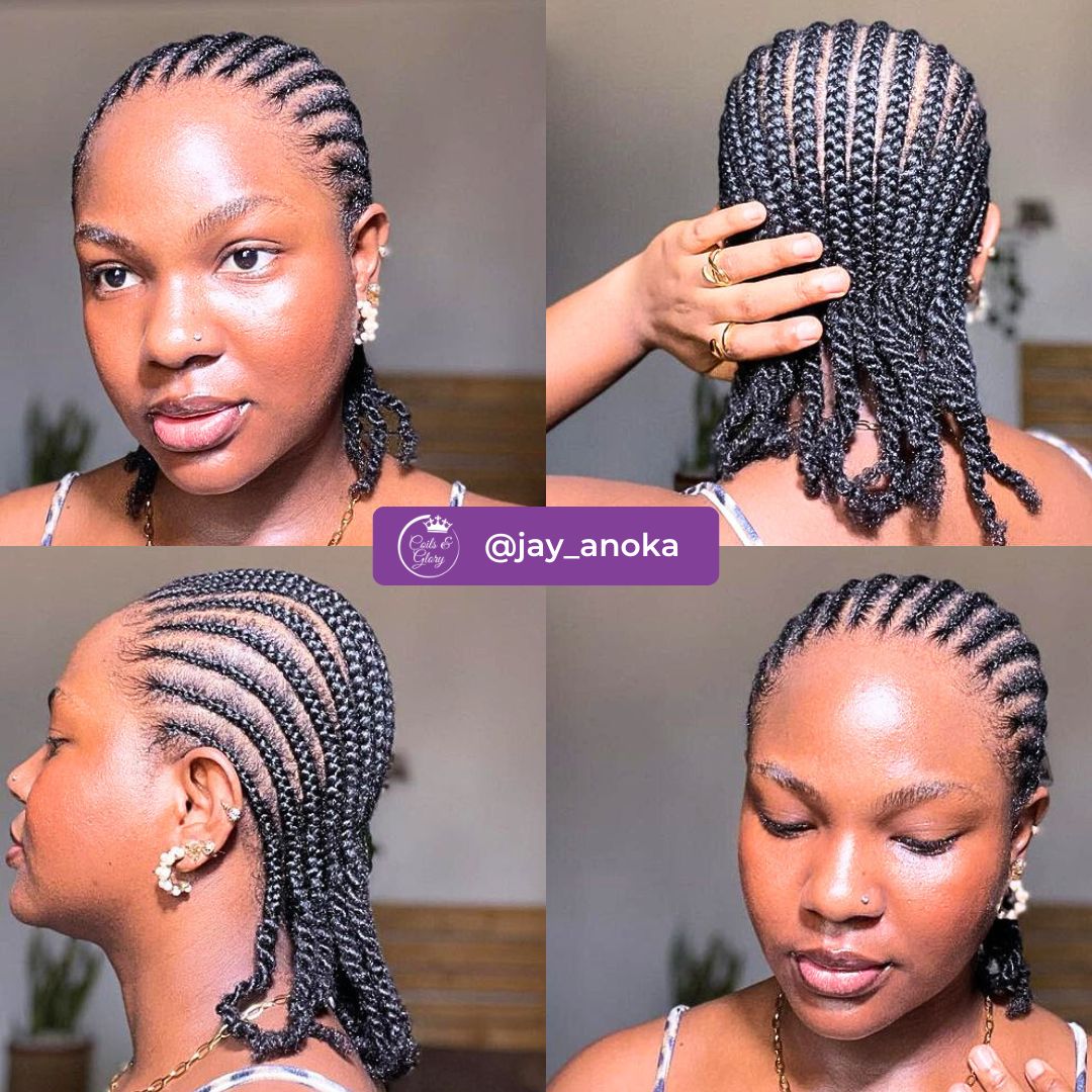 short braids on black women