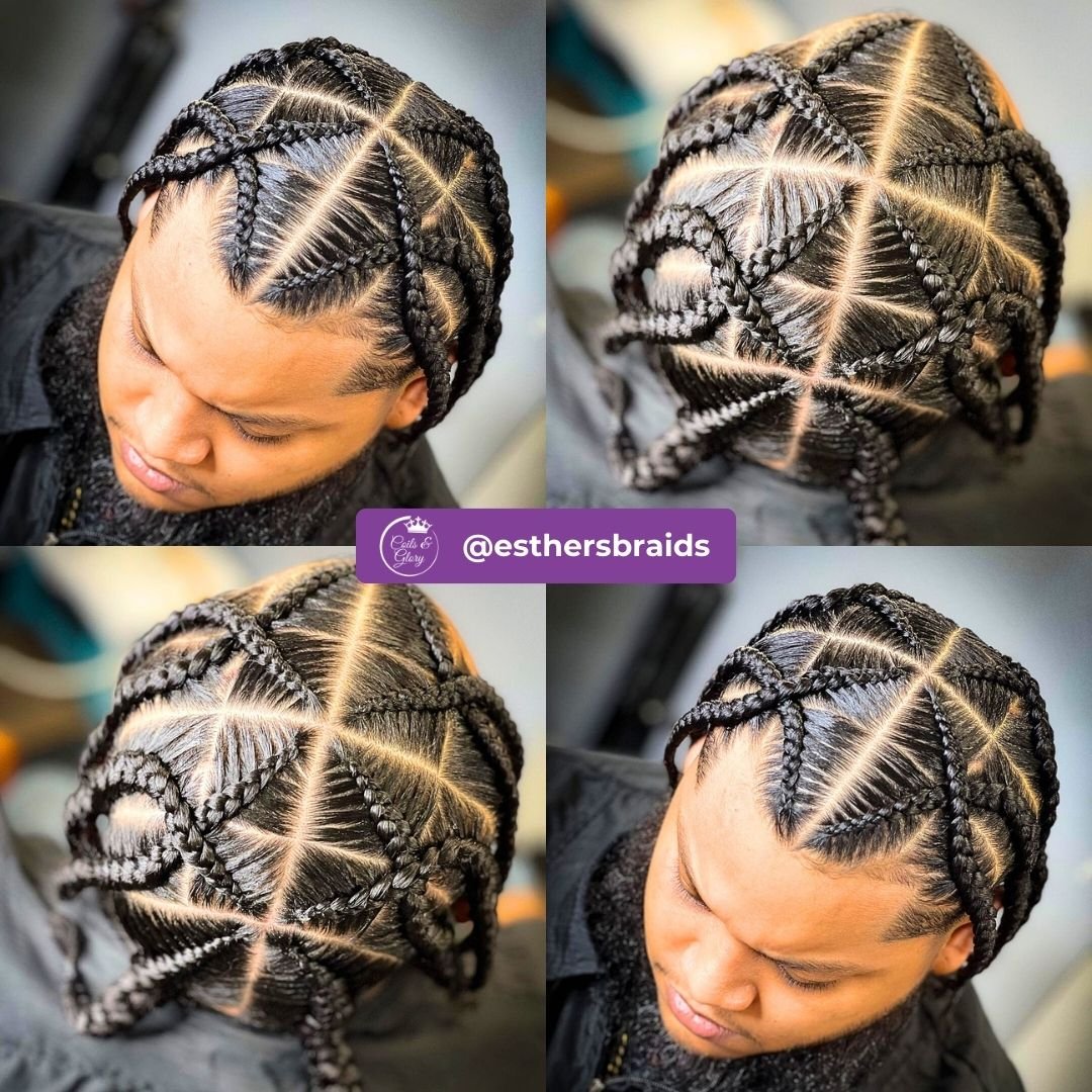 Long pop smoke braids for Men