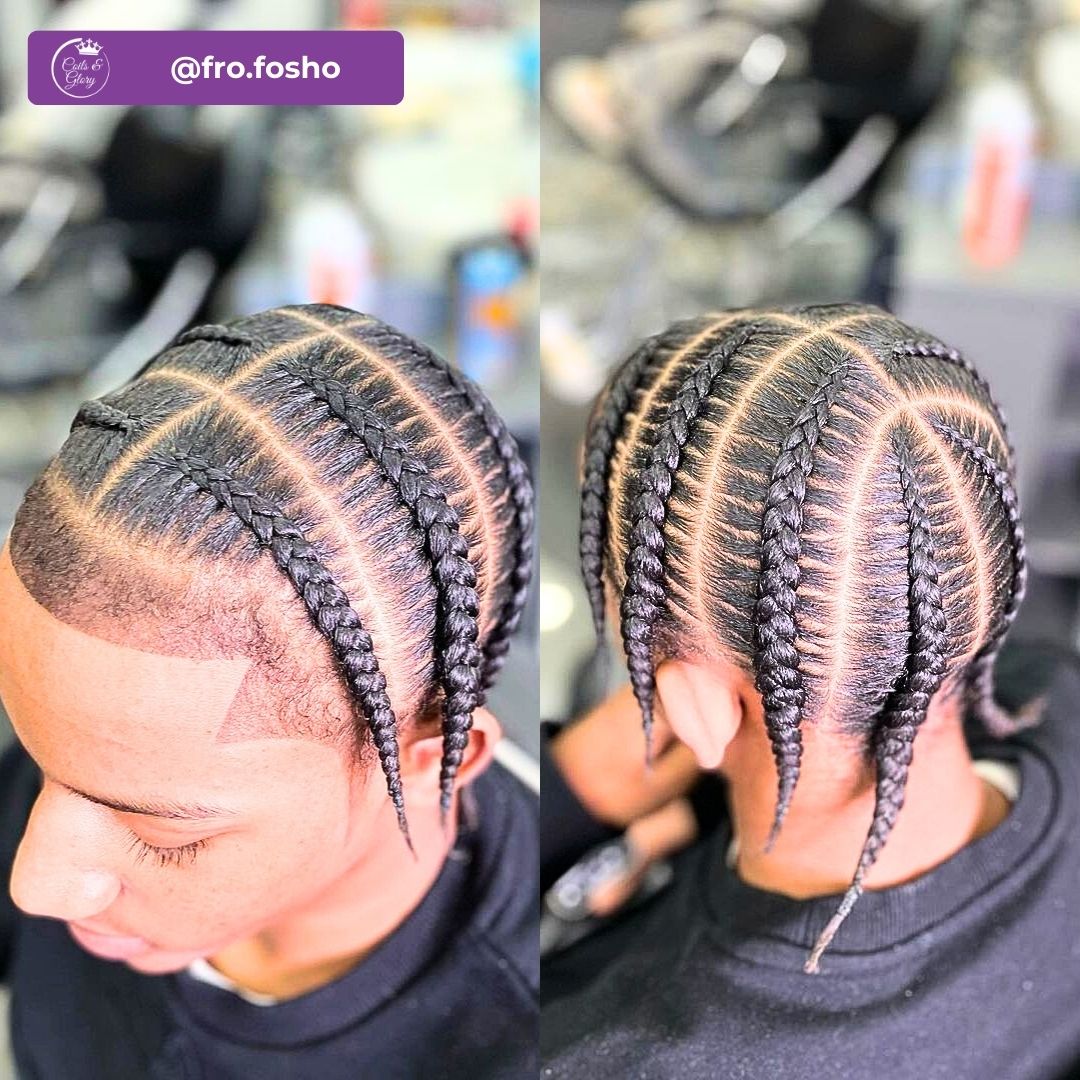 Pop smoke braids on Short hair