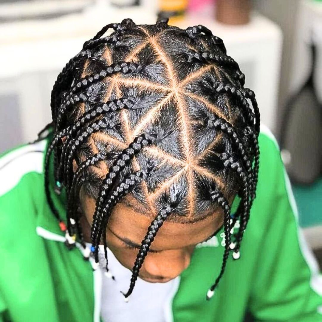 triangle braids on men