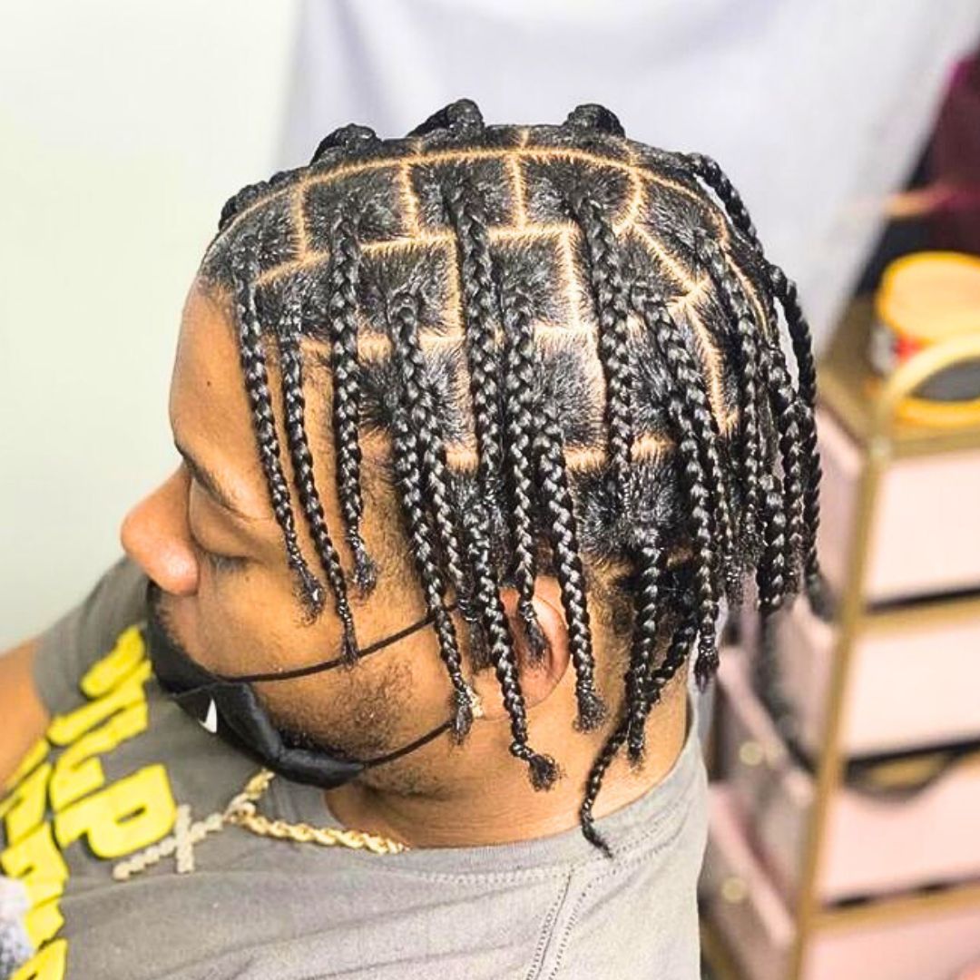 Men box braids hairstyle