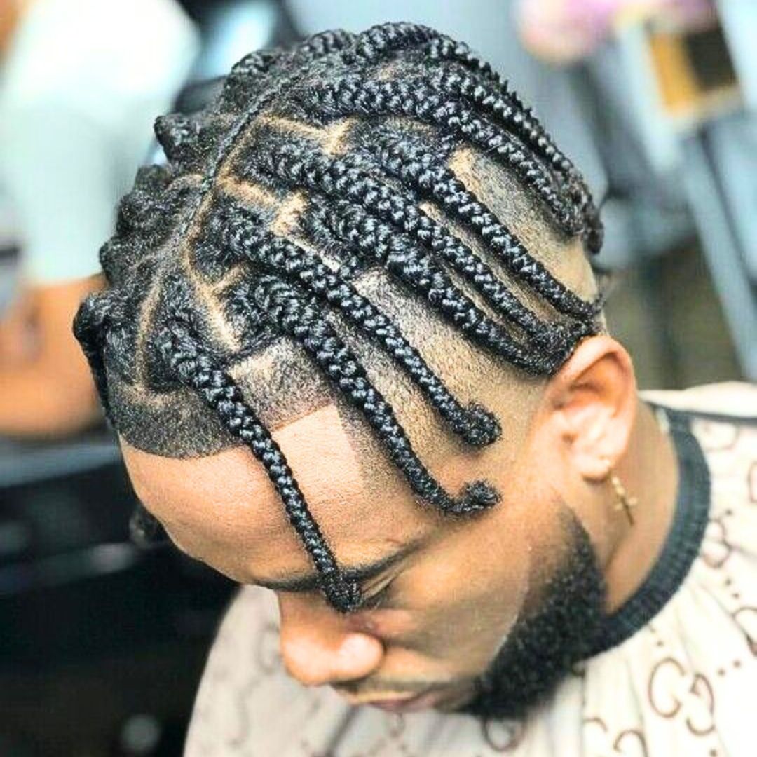 men plaits hairstyle