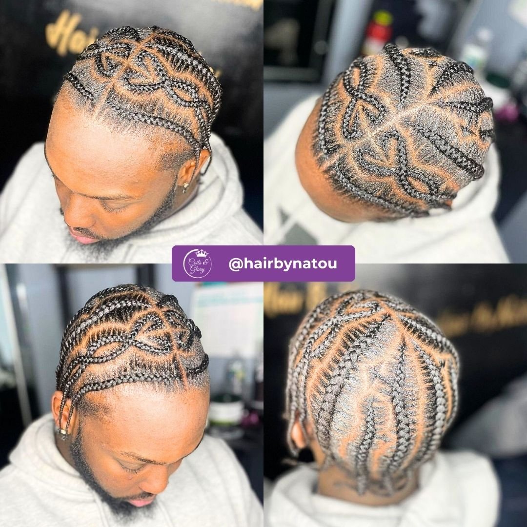 Cornrows hairstyle for Black men