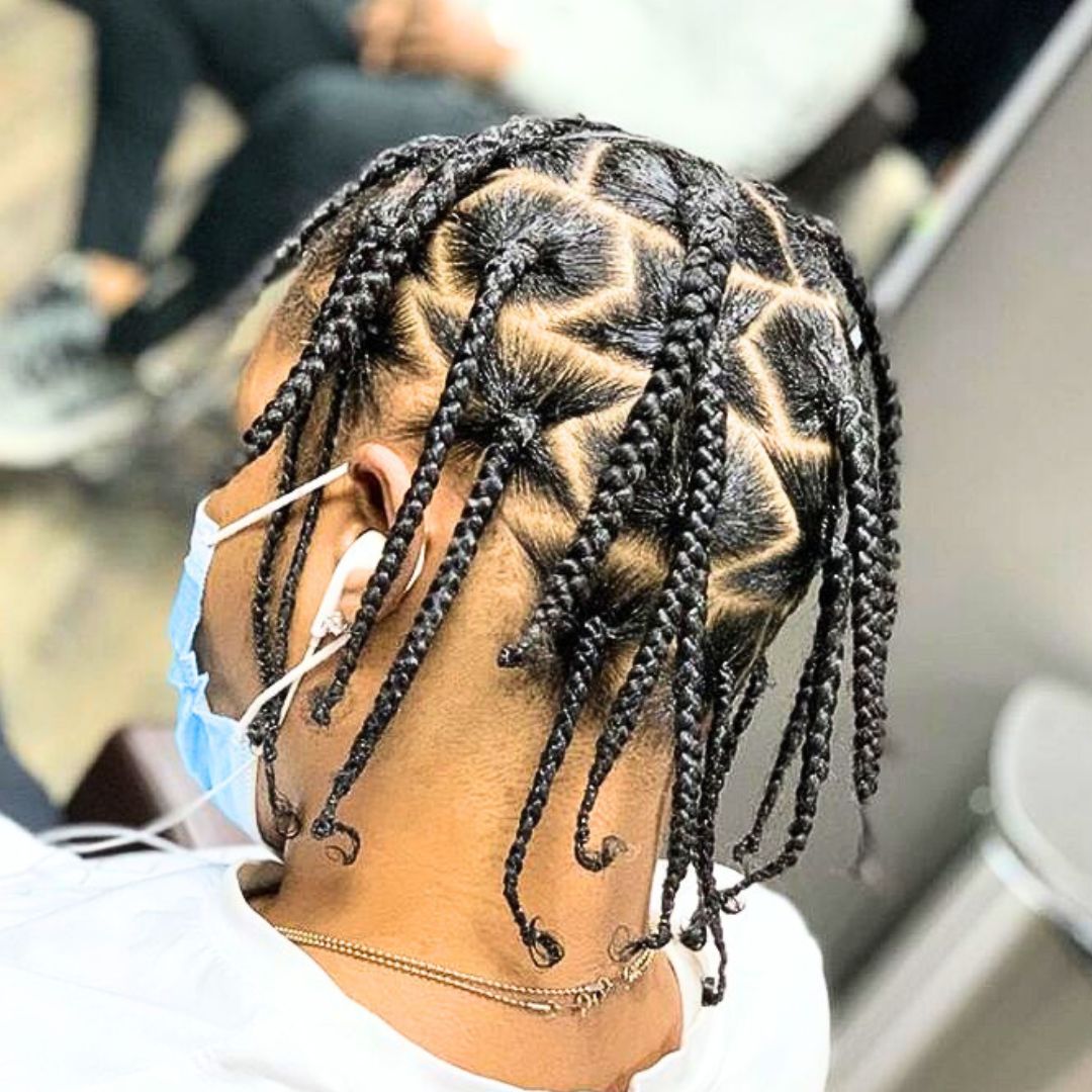 medium sized men plaits