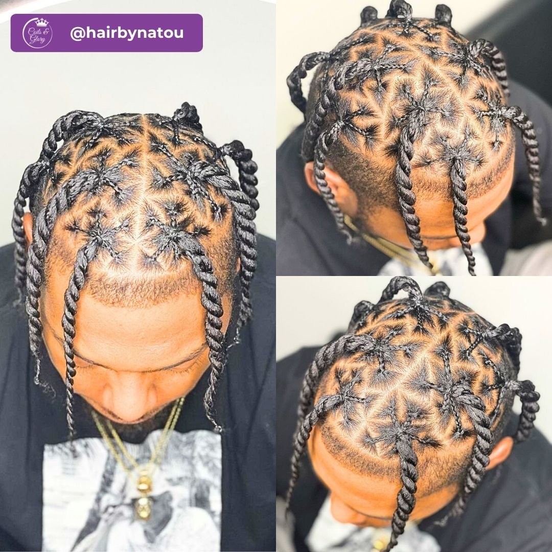 Two Strand Twists on Black Men