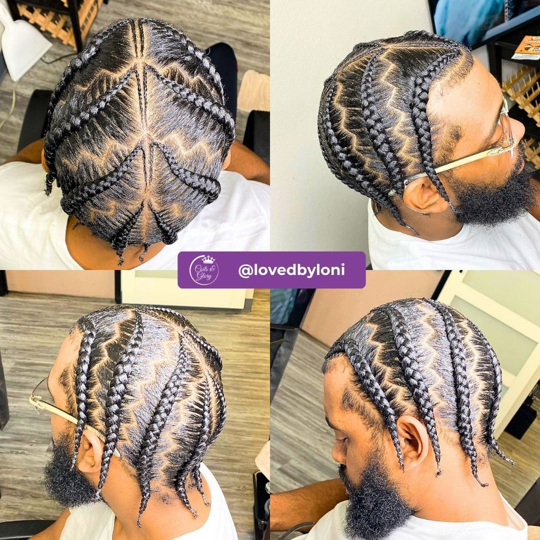 zigzap braids in Men