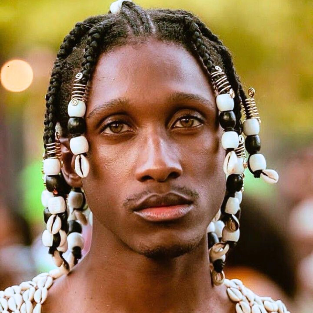 Jumbo box braids on men