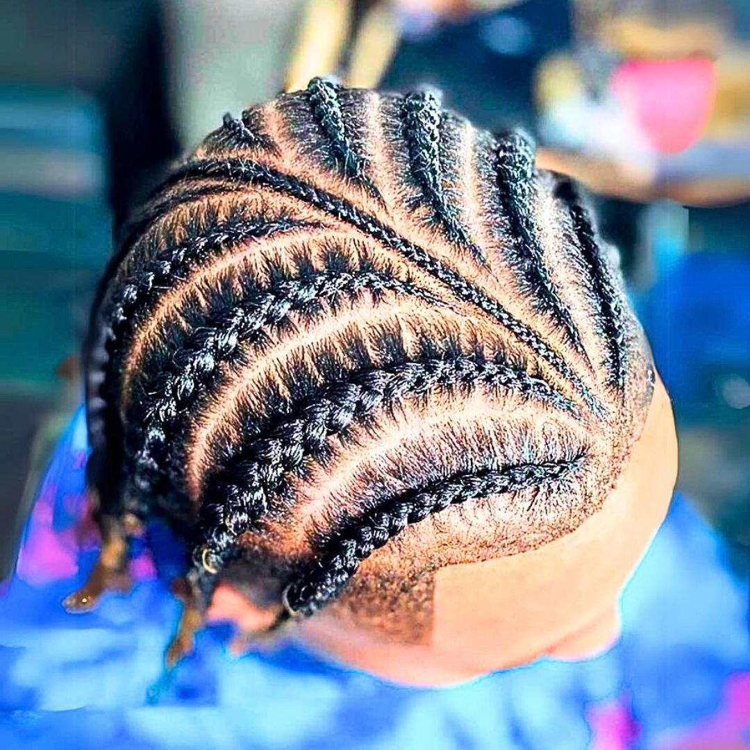 Pop smoke braids with center braid