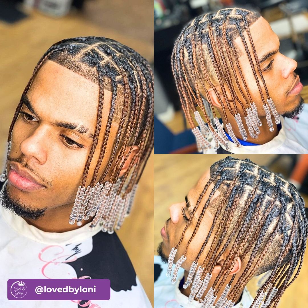 box braids with beads on black men