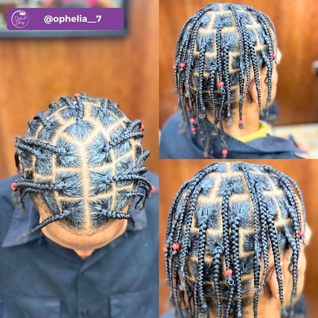 short hair box braids