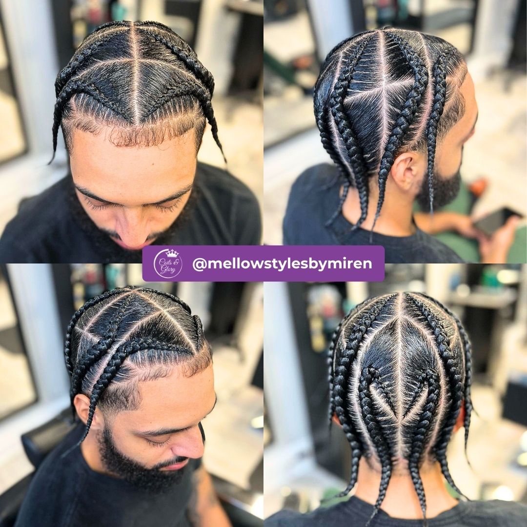 Short pop smoke braids for Men