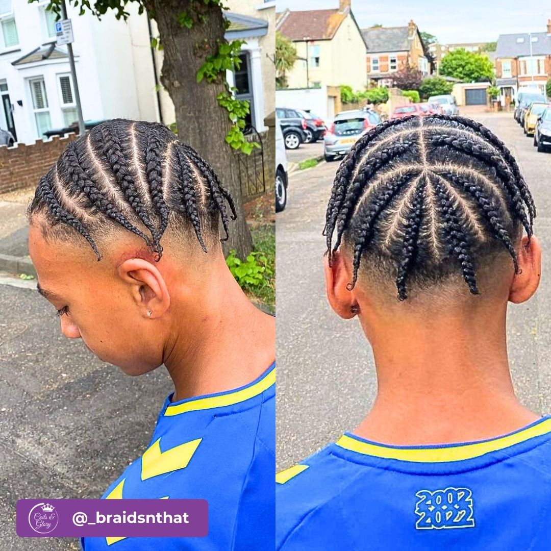 Trendy pop smoke braids on Men