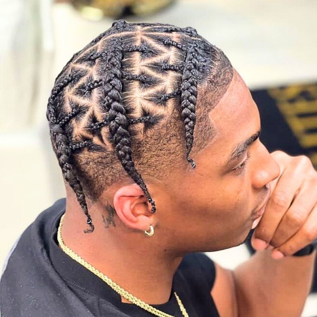 Jumbo braids on Black Men