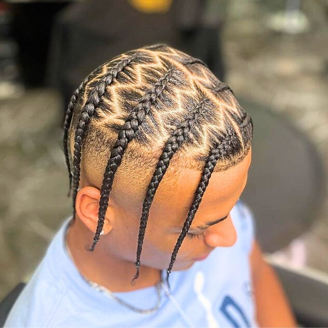 Zigzag pattern pop smoke braids
