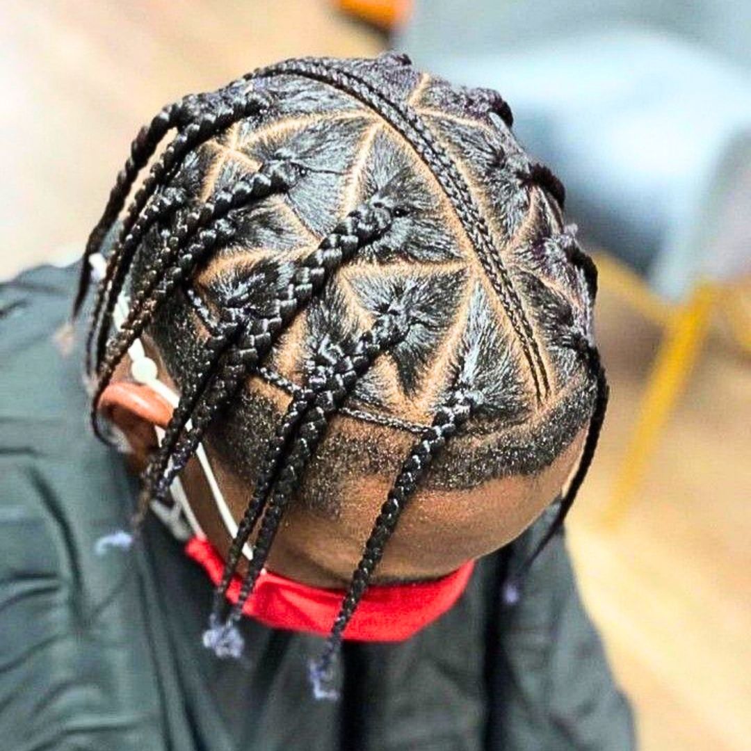 men braids with undercut