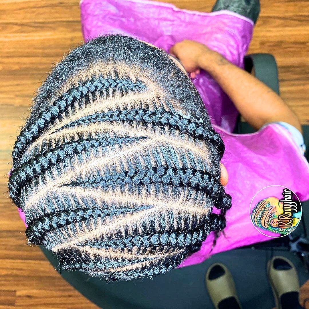 Short hair pop smoke braids on Men