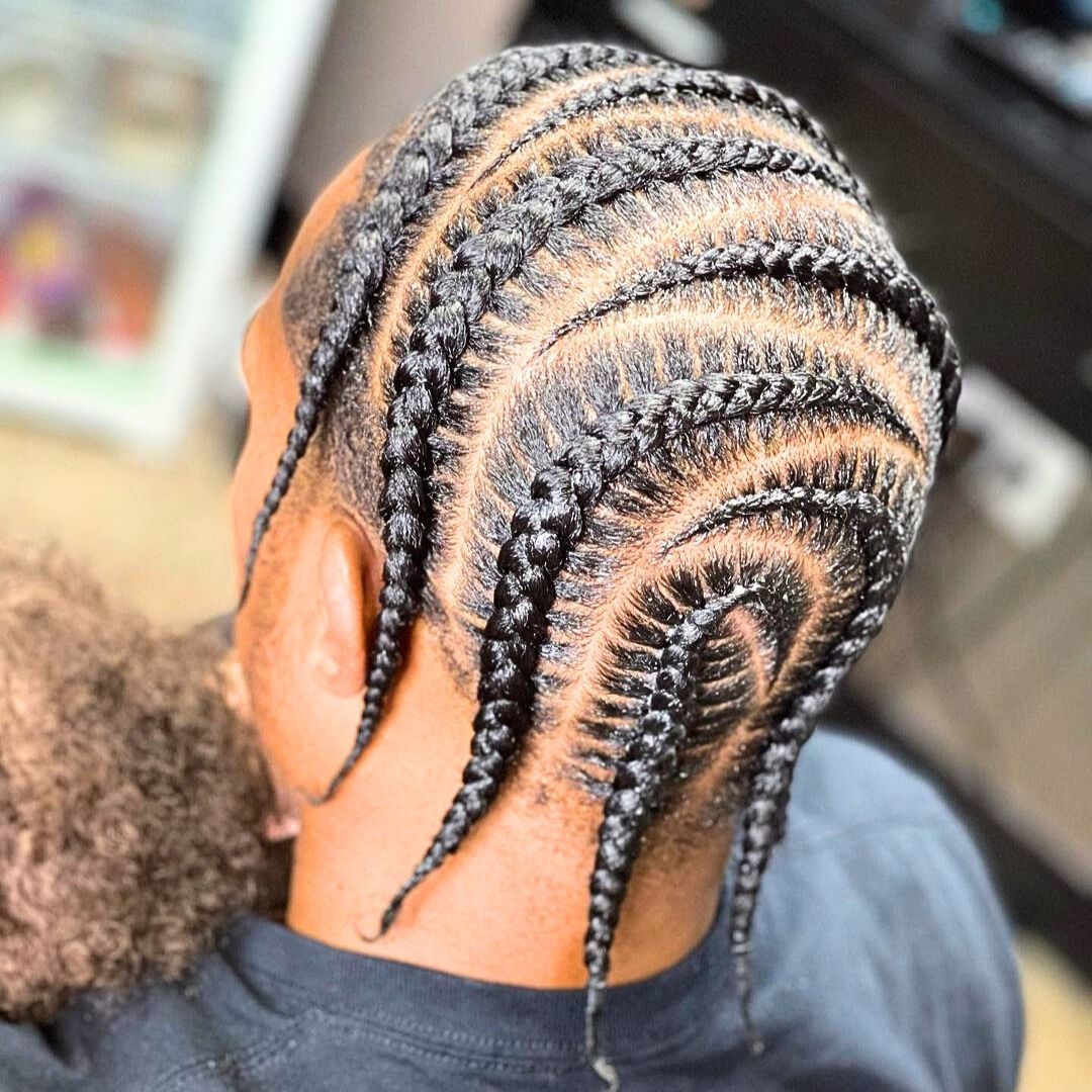 Short pop smoke braids on Boys