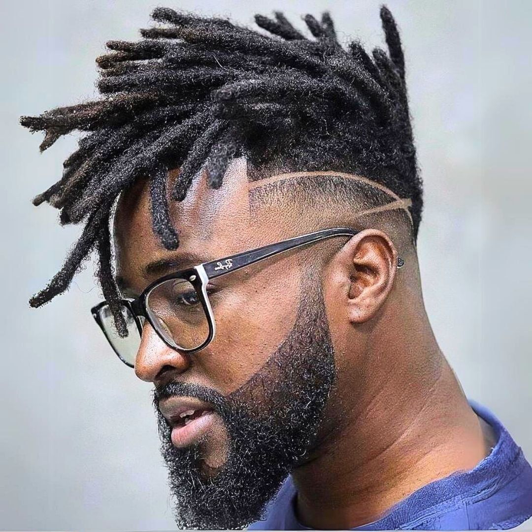locs with fade cut