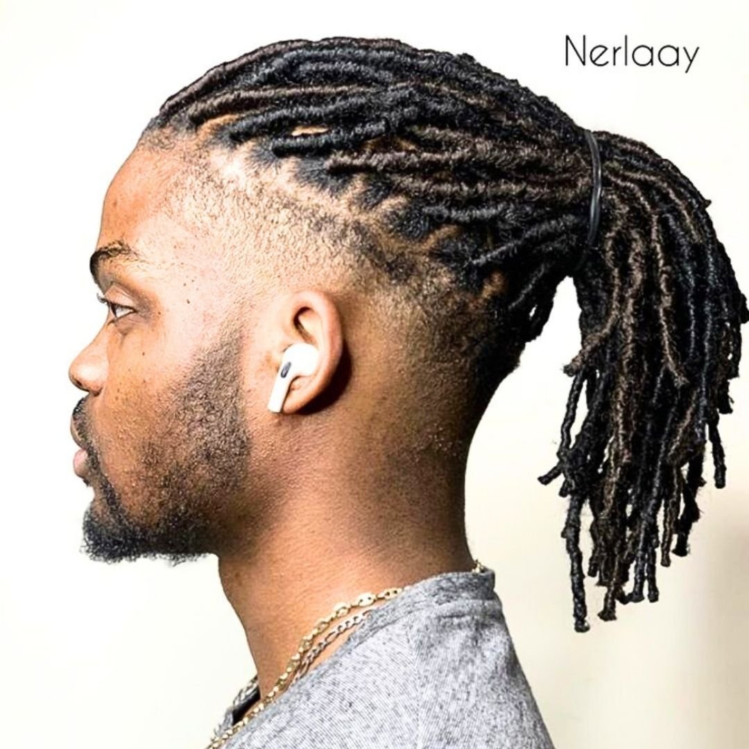 Low pony locs hairstyle