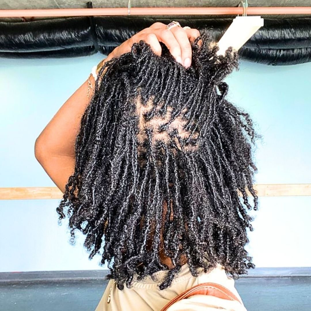 faux locs on black ladies