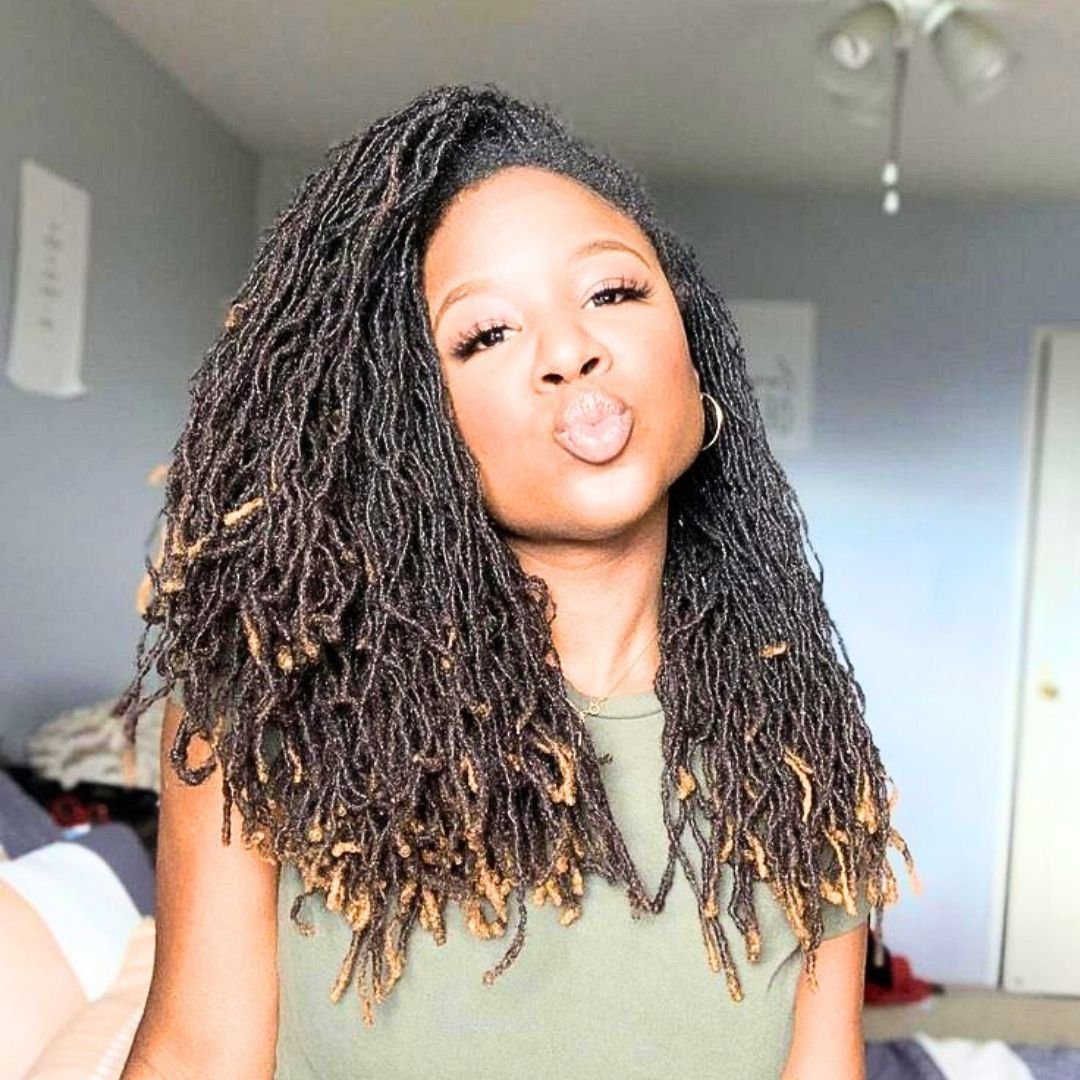 faux locs on black ladies