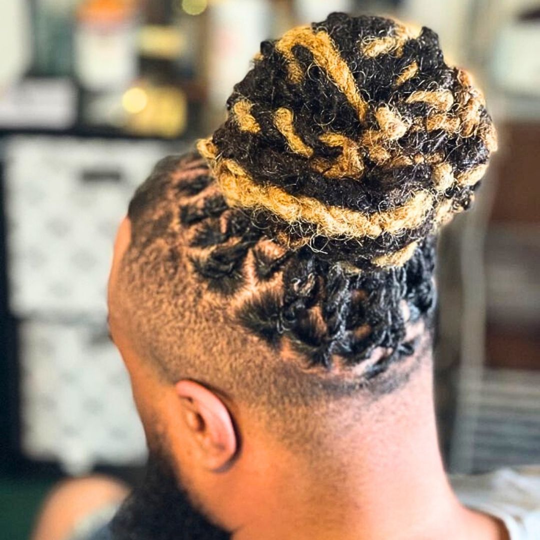 Man bun locs 