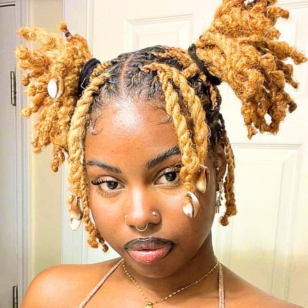 Blonde locs hairstyle