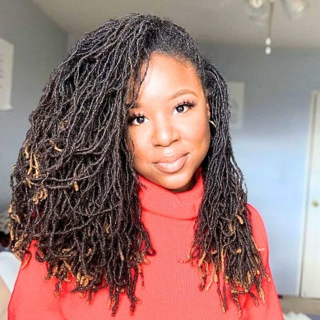 volume sisterlocs hairstyle on women