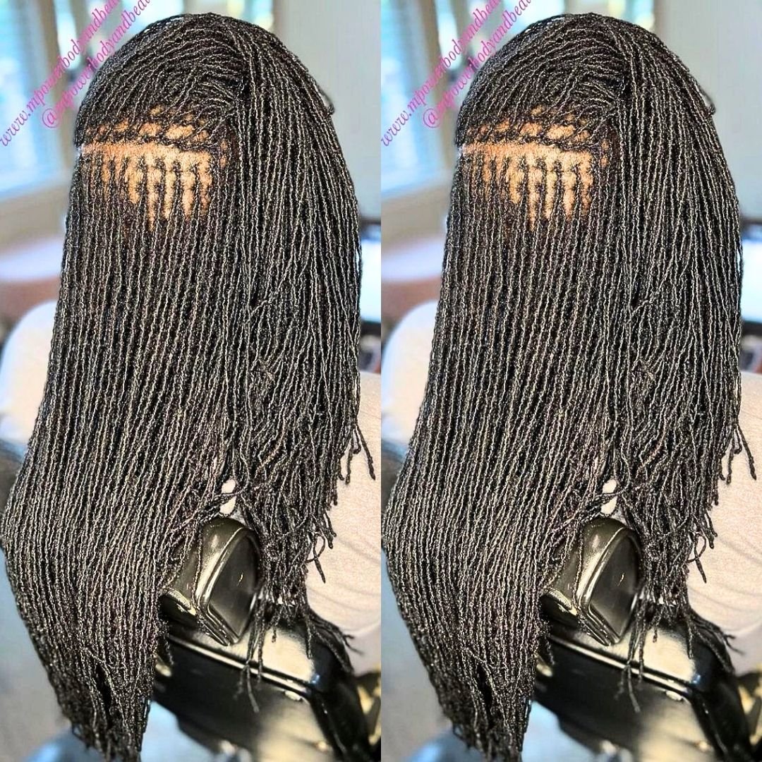 Mid back sisterlocs hairstyle