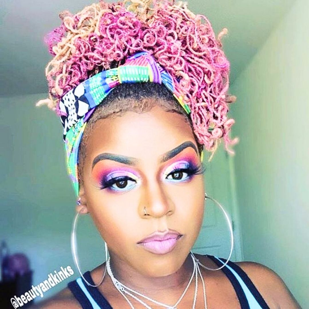 Dyed sisterlocs on women