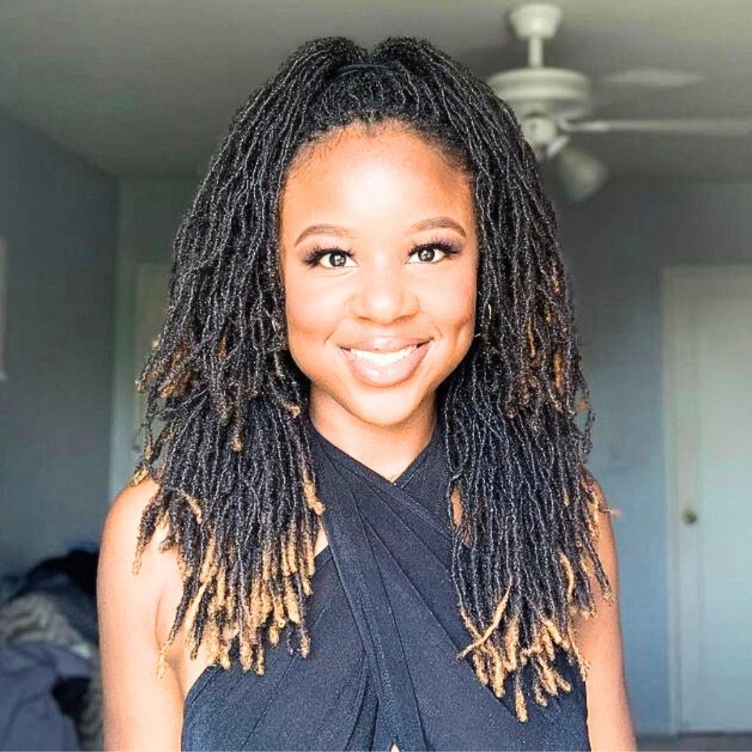 half up sisterlocs hairstyle