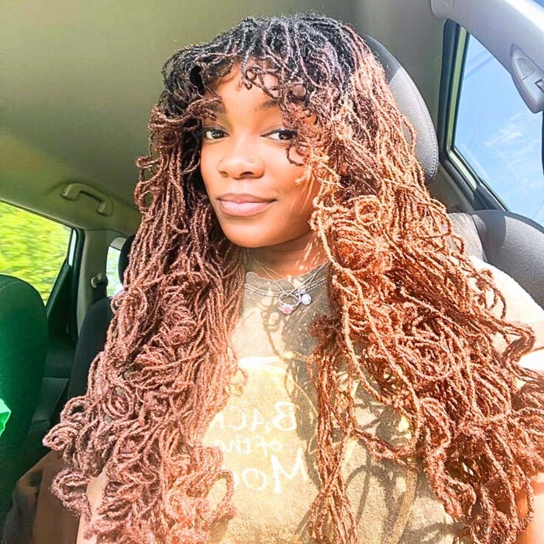 sisterlocks with bangs on girls