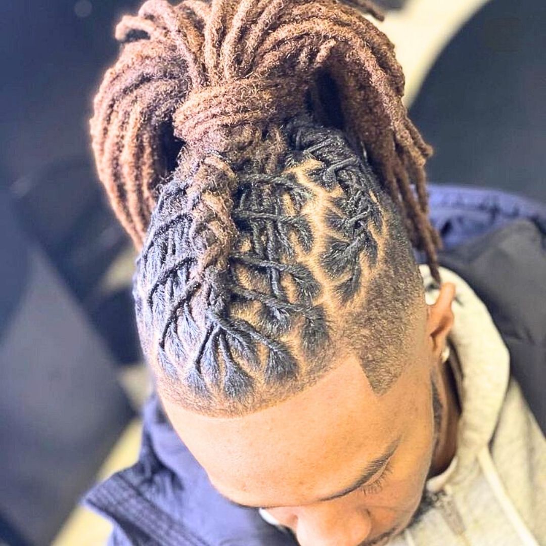 Brown locs braid