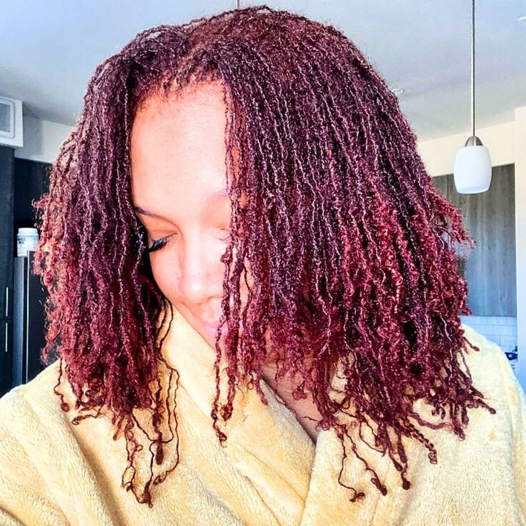 burgundy sisterlocs on girls